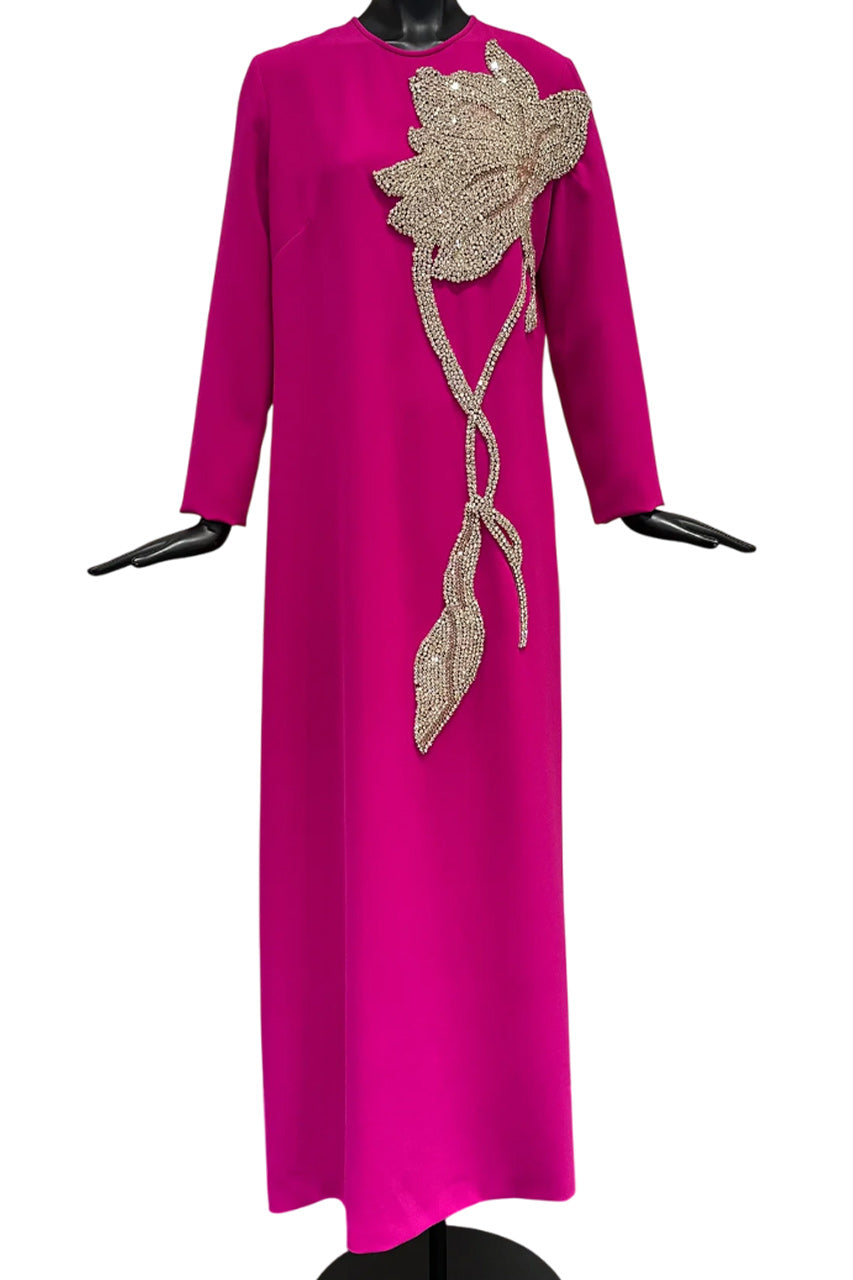 ELEA CREPE CRYSTAL GOWN