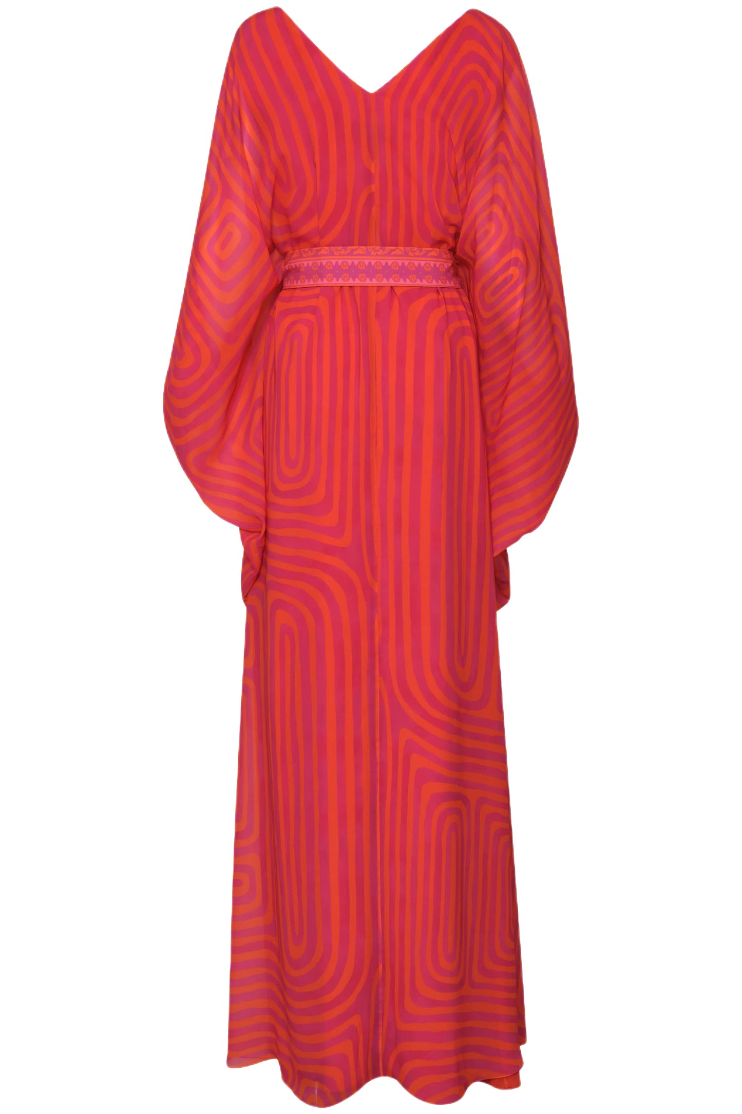 EVA BELTED CHIFFON CAFTAN