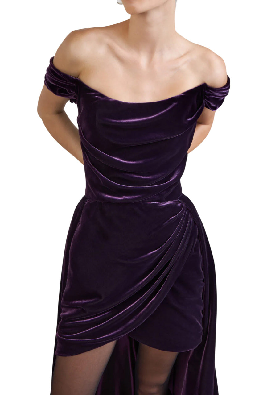 EVERLEE SILK VELVET GOWN