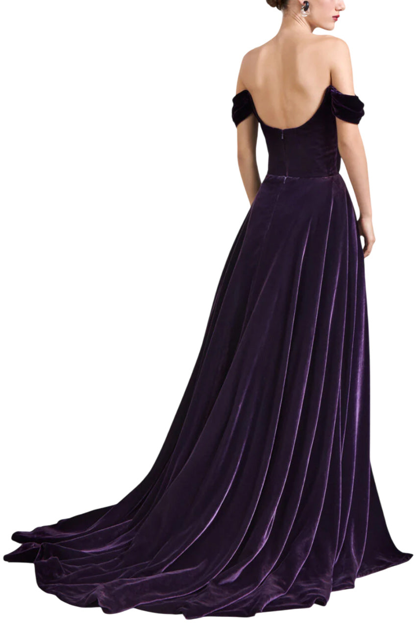 EVERLEE SILK VELVET GOWN