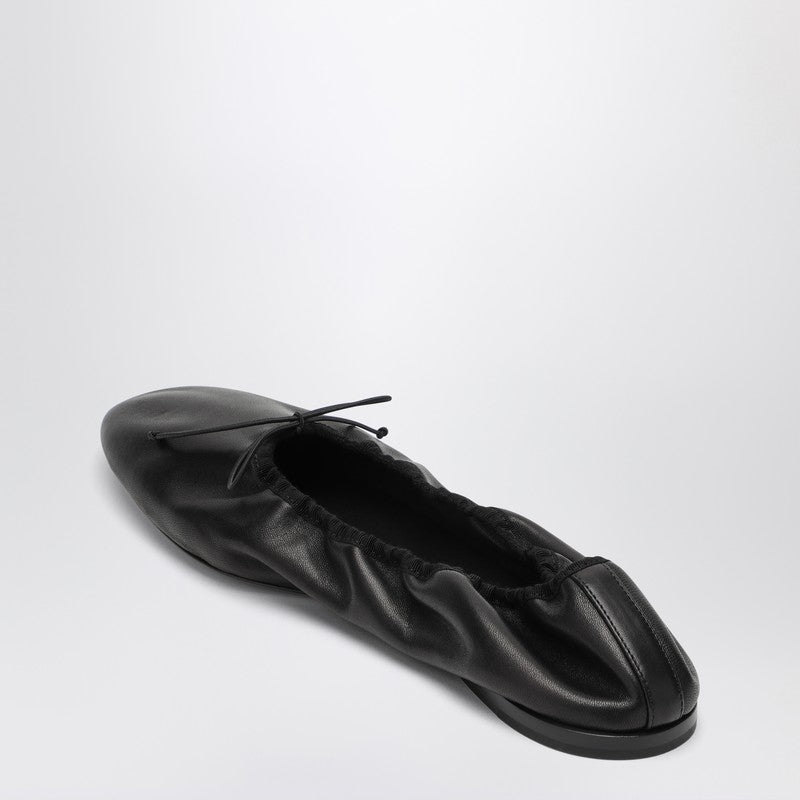 Black Leather Awar Ballerina