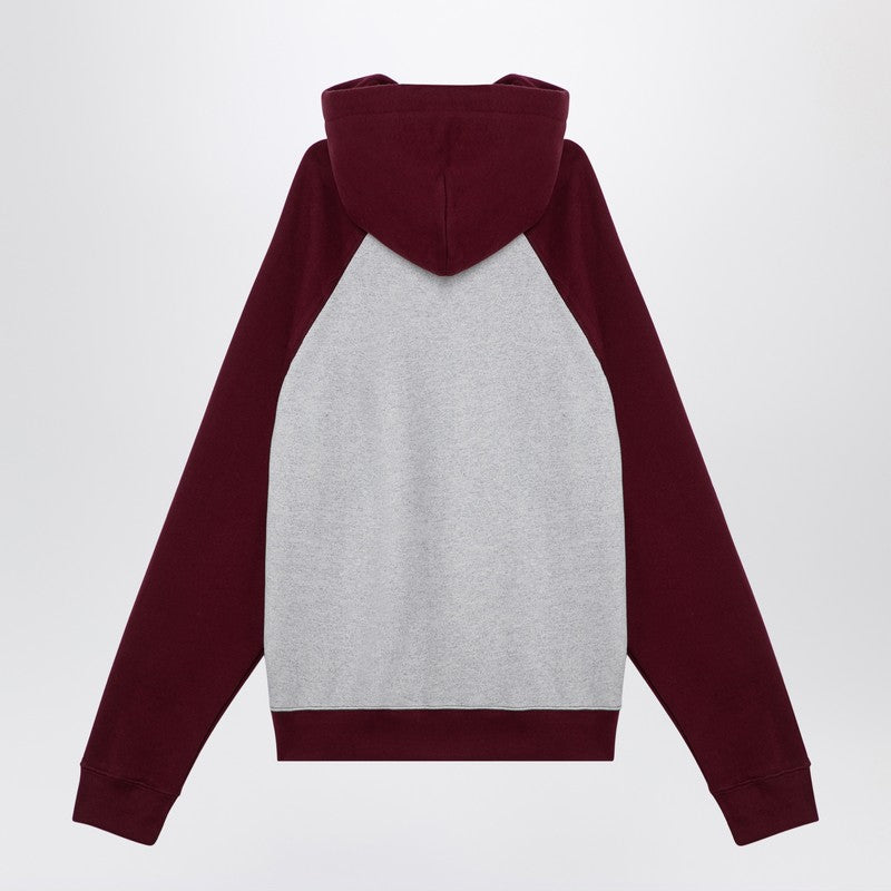 Light Grey/burgundy Hoodie