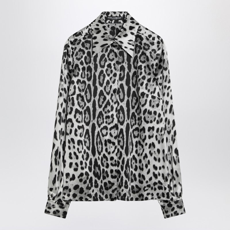 Leopard Print Silk Shirt