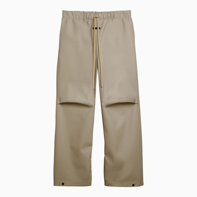 Rubberized Wide-leg Trousers Dune