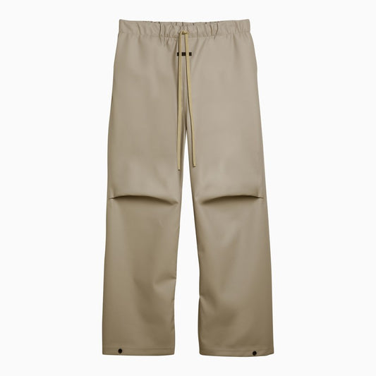 Rubberized Wide-leg Trousers Dune