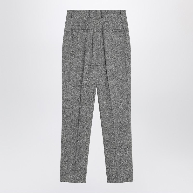 Wool-blend dotted trousers