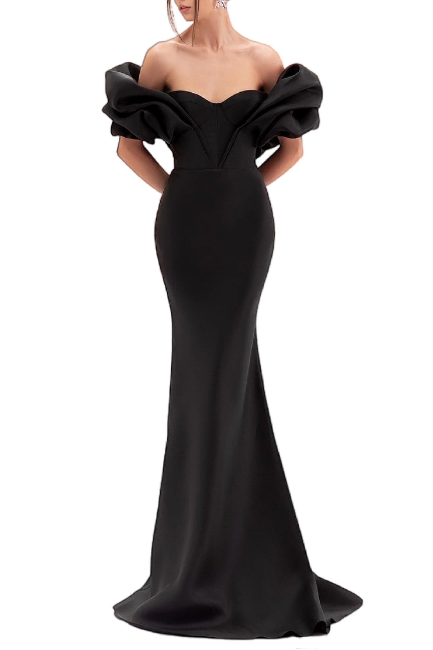 FITTED OFF SHOULDER GOWN