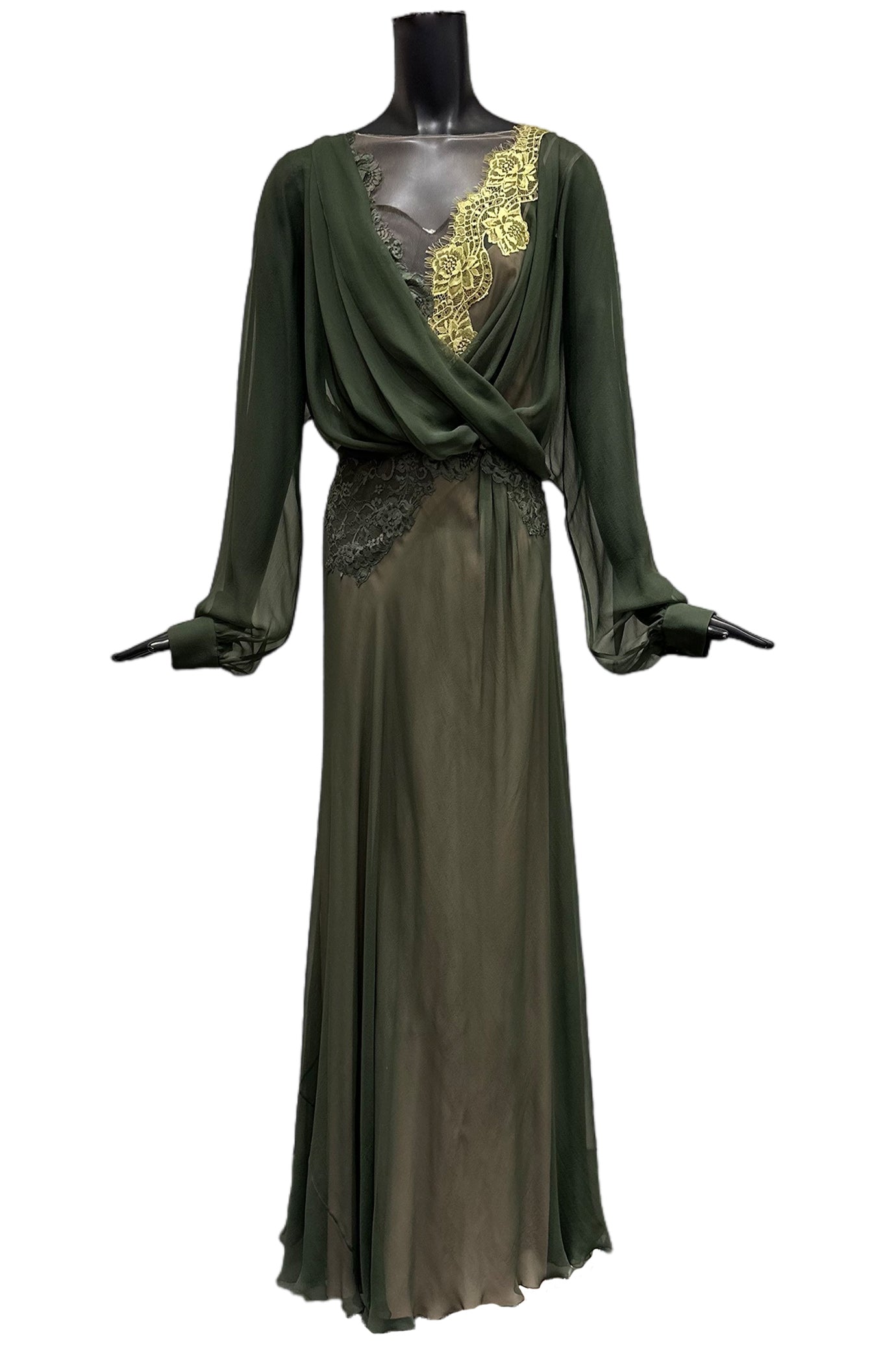 FLOOR LENGTH SILK DRESS