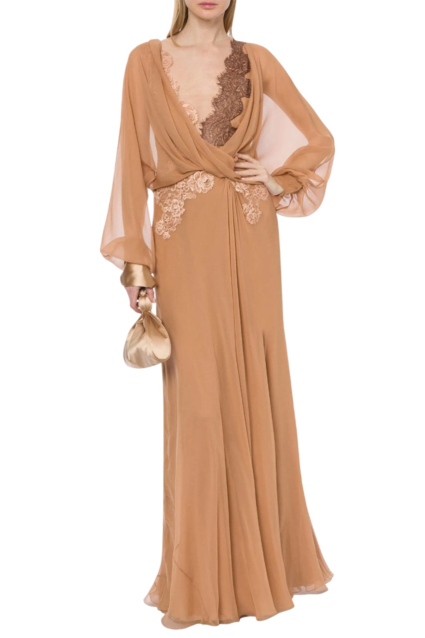 FLOOR LENGTH SILK DRESS
