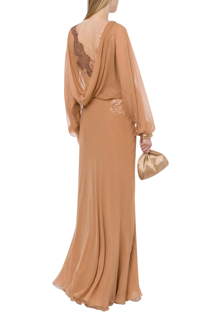 FLOOR LENGTH SILK DRESS