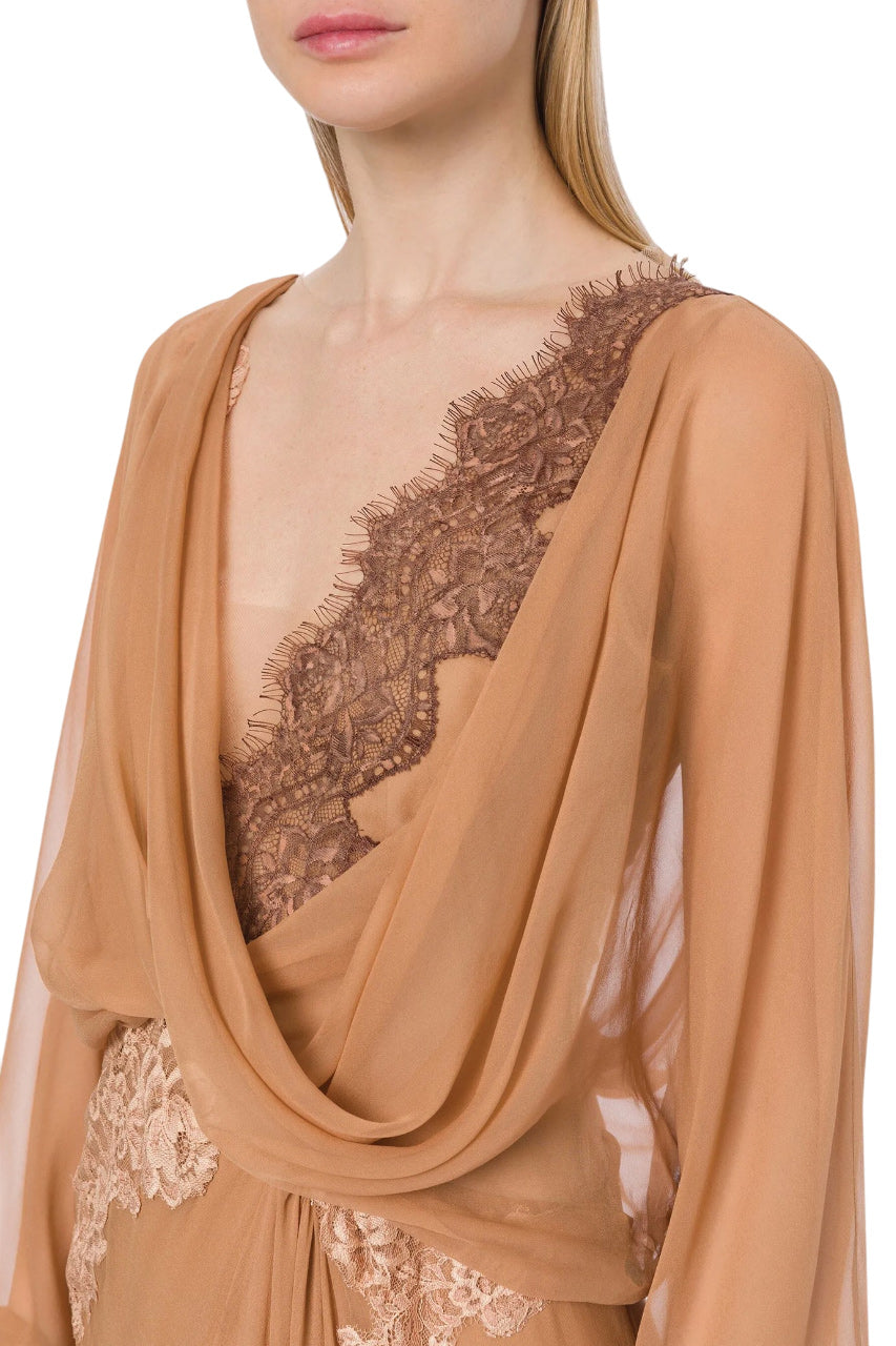 FLOOR LENGTH SILK DRESS
