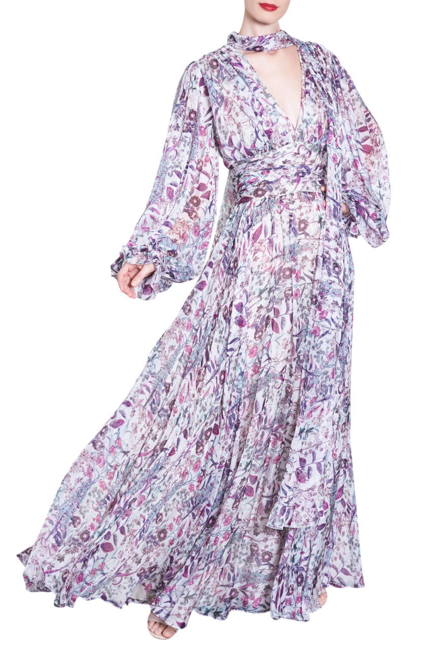FLORAL SILK DRESS