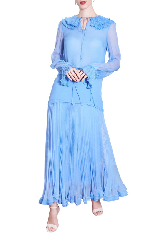 FRILLED CHIFFON BLOUSE