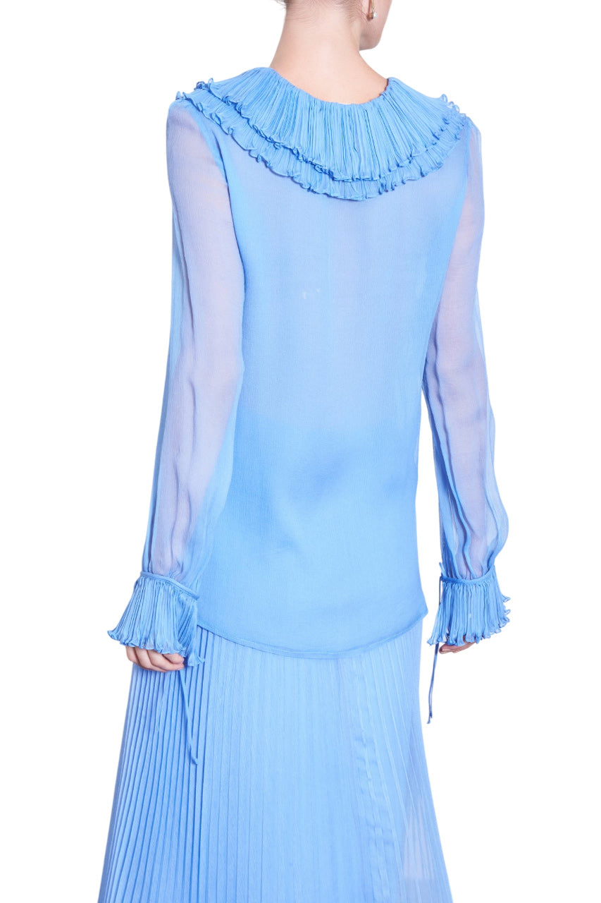 FRILLED CHIFFON BLOUSE