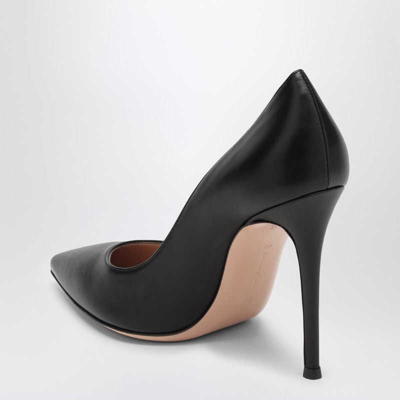Black Leather Pumps