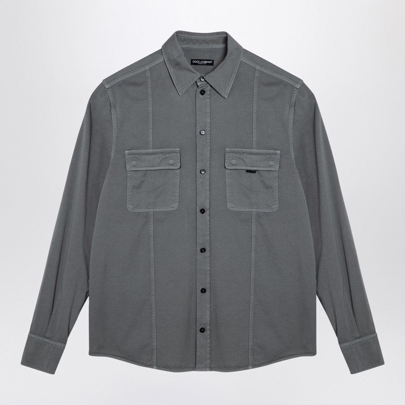 Grey Cotton Over Shirt