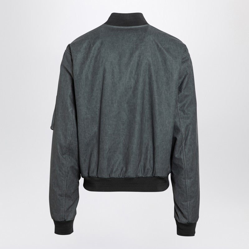 Light Grey Linen Bomber Jacket
