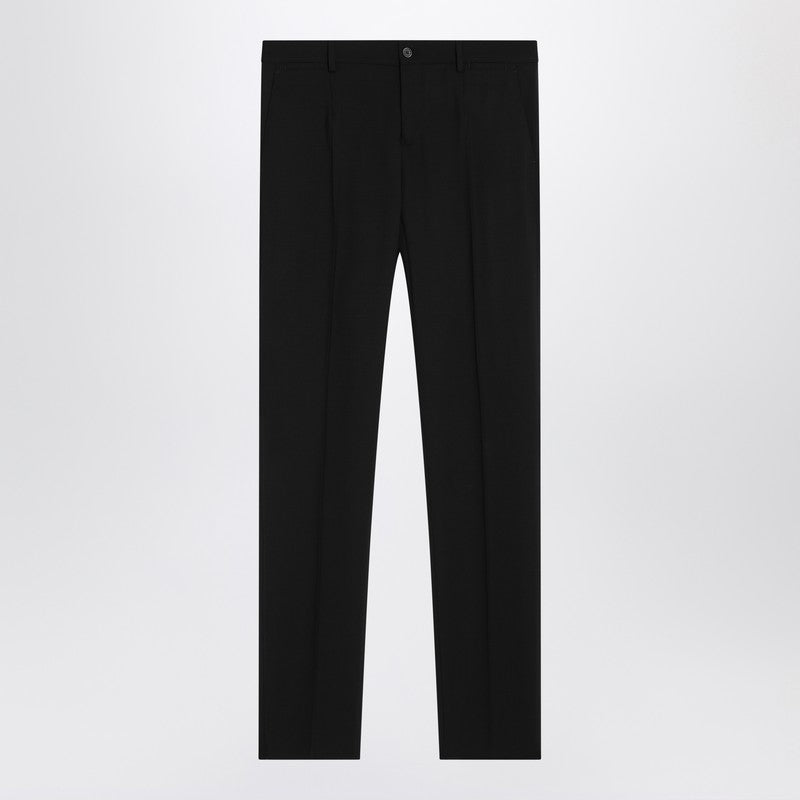 Siyah Tek Düğmeli Virgin Yün Takım Elbise