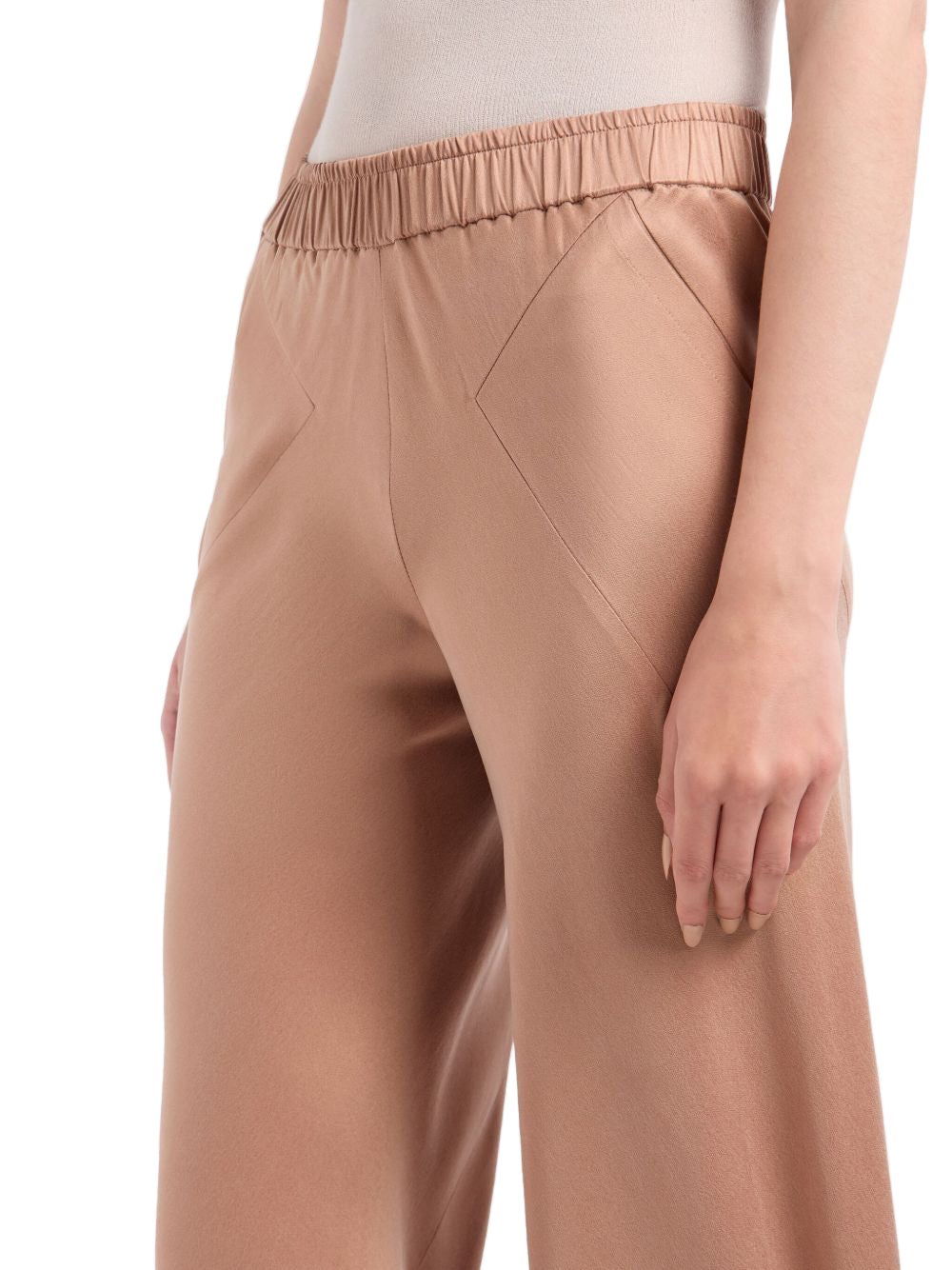 WIDE TROUSERS IN VISCOSE AND CUPRO