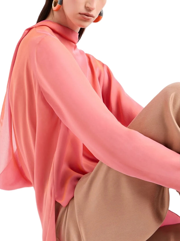 WIDE TROUSERS IN VISCOSE AND CUPRO