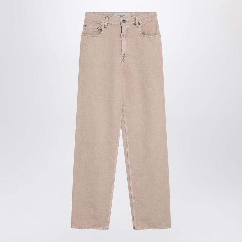 Dyed-effect Pink Denim Jeans