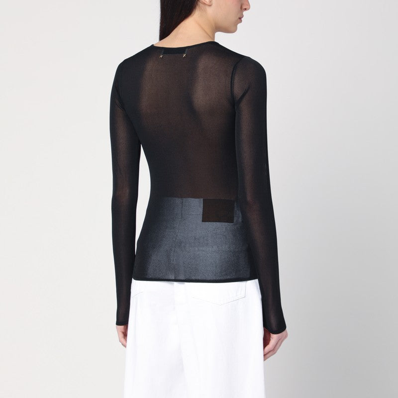 Black Semi-transparent Sweater