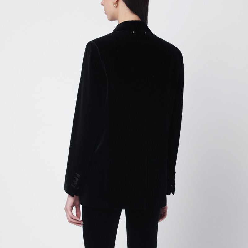 Black velvet jacket with satin lapels
