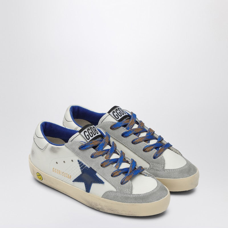 Super-Star Sneaker In Blue Leather And Ice Suede