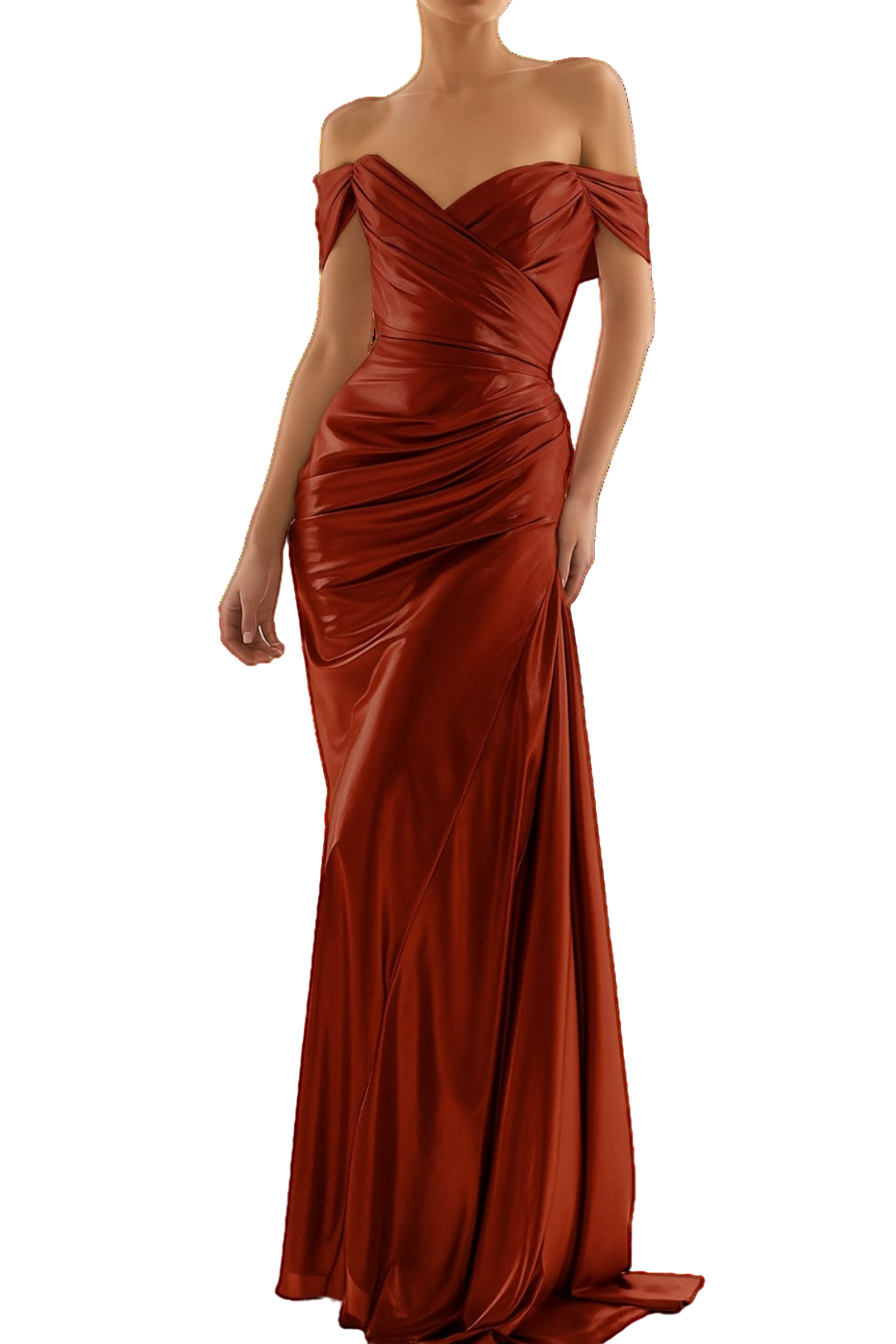 GAIA GLOSSY LONG DRESS