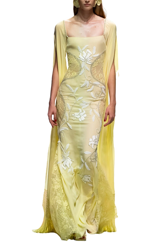 GEORGETTE BEADED FLORAL DRESS