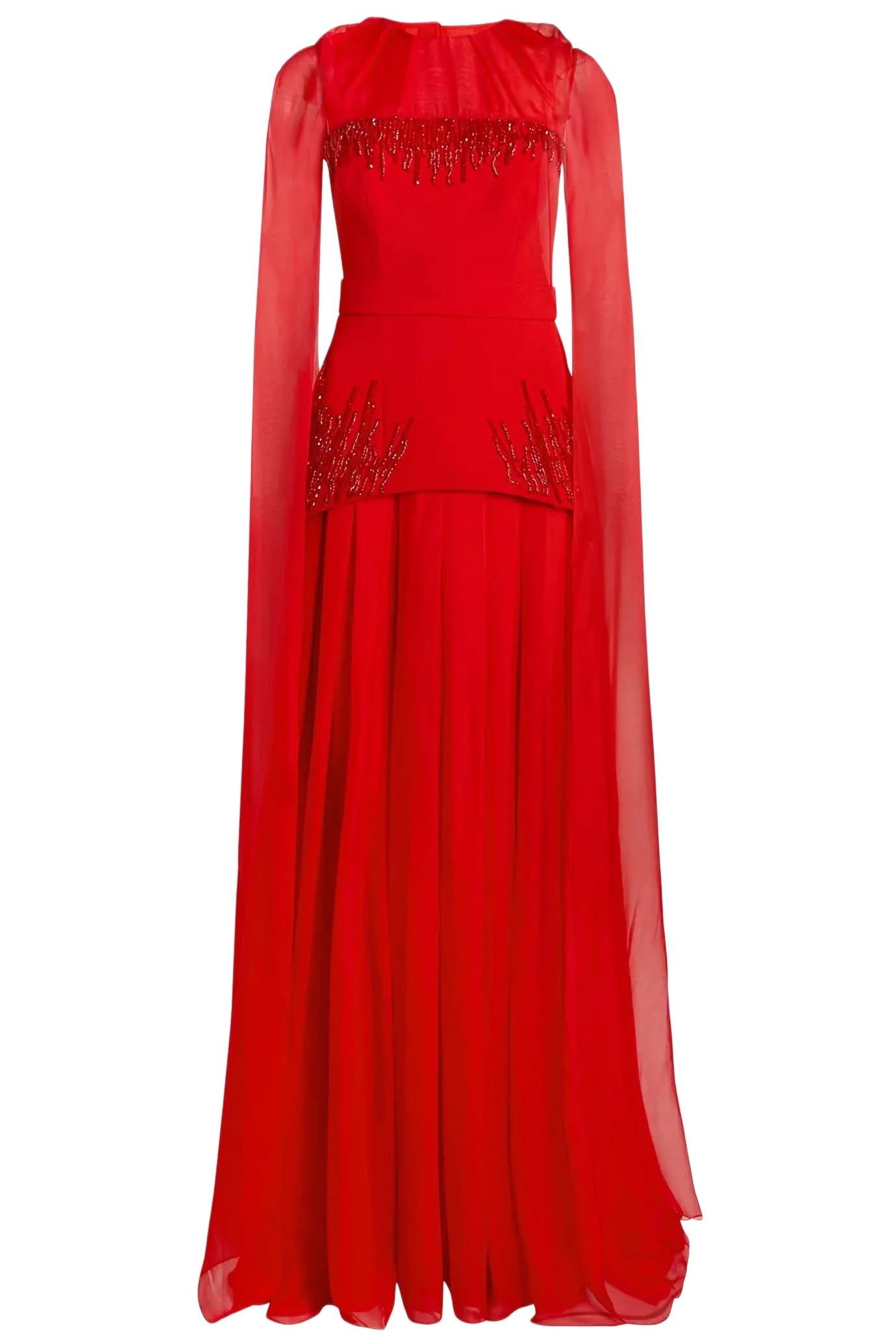 GLORIA CHERRY RED LONG DRESS