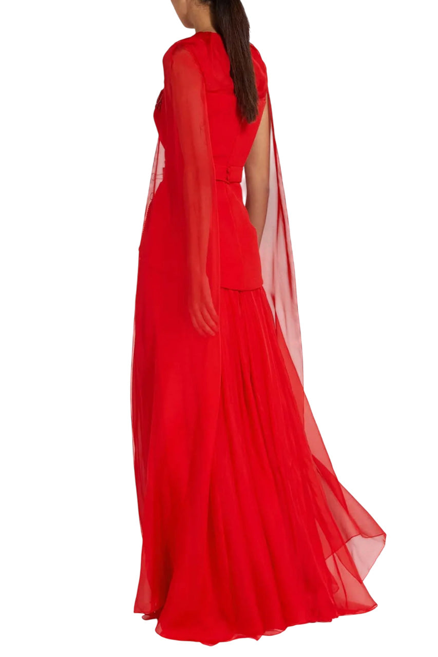 GLORIA CHERRY RED LONG DRESS