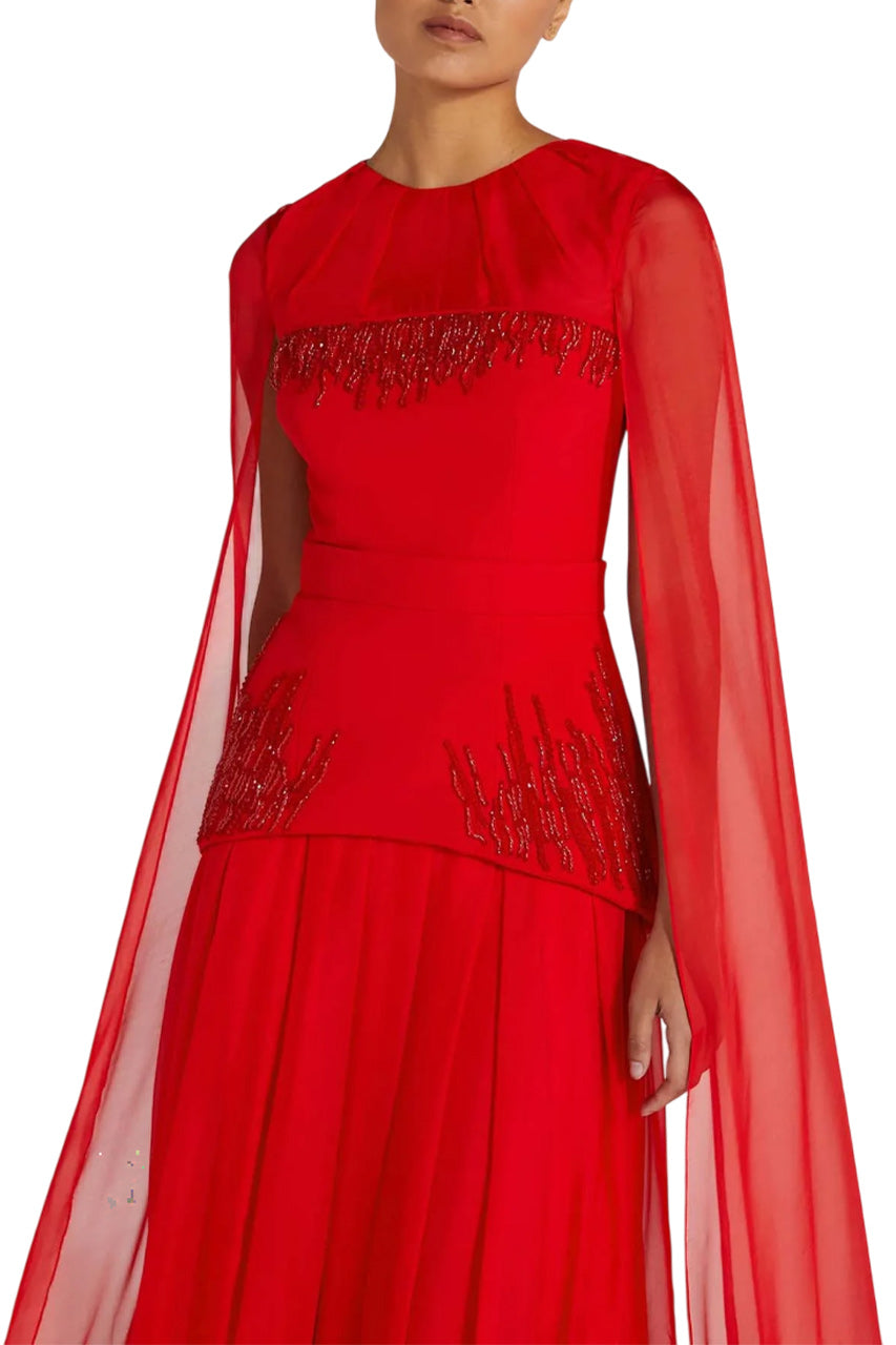 GLORIA CHERRY RED LONG DRESS