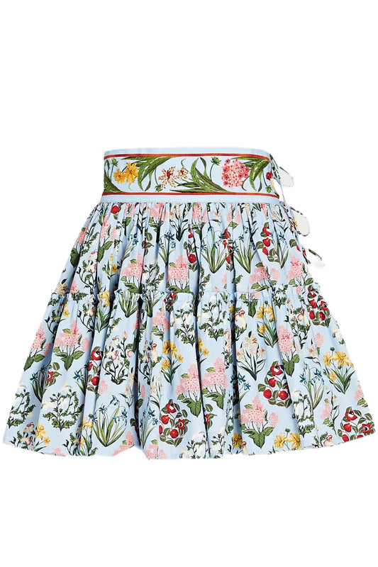 GROSELLA EMBELLISHED FLORAL MINI SKIRT