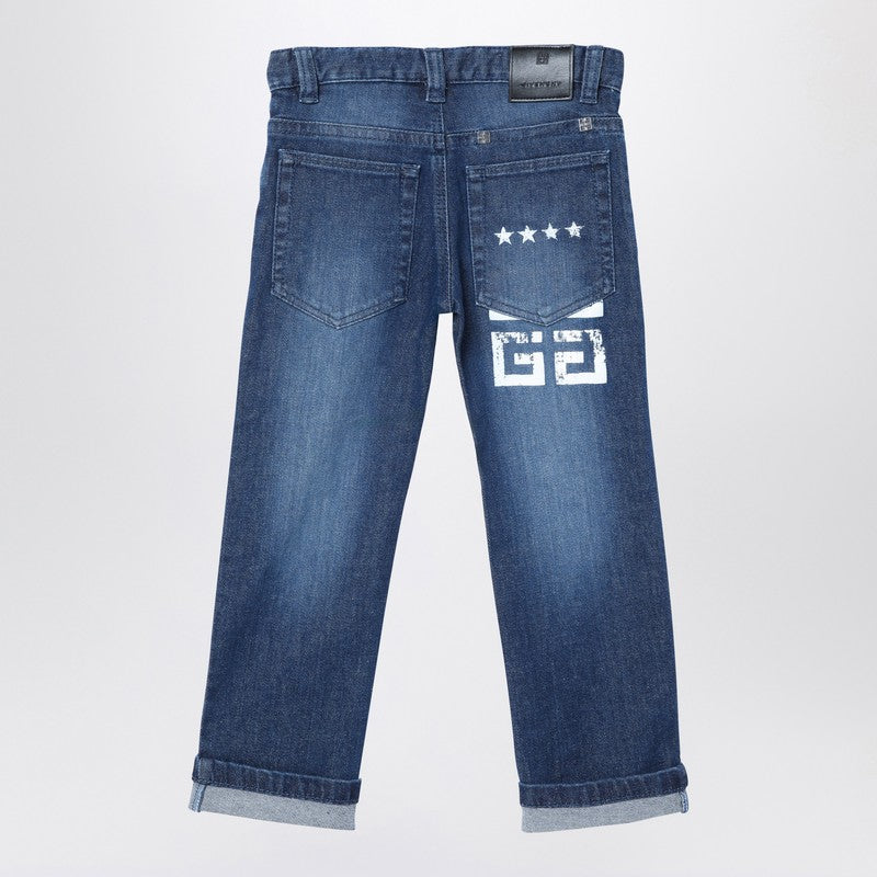 Blue Washed Denim Jeans