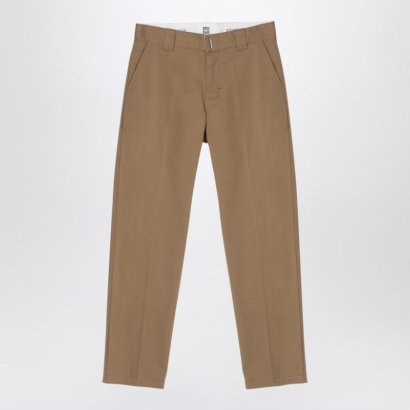 Beige Cotton Trousers