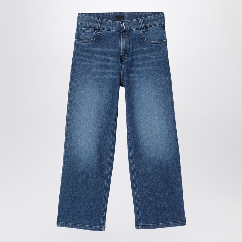 Blue Washed-effect Jeans