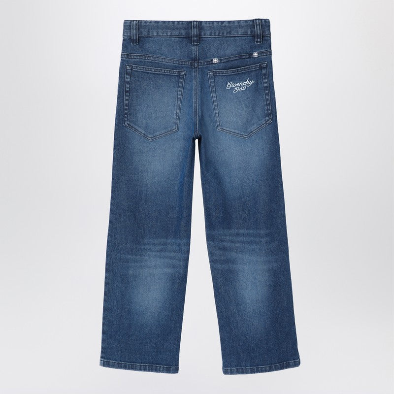 Blue Washed-effect Jeans