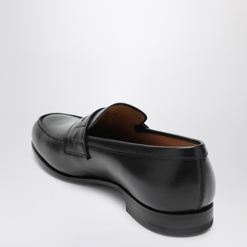 Black leather Heswall loafers