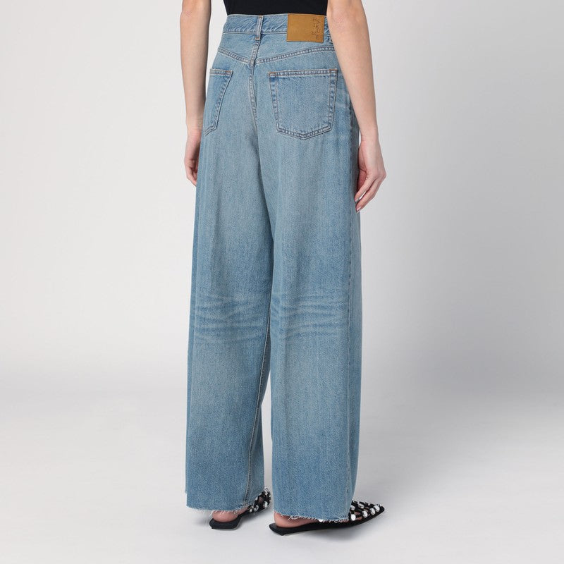 Wide Blue Washed Jeans