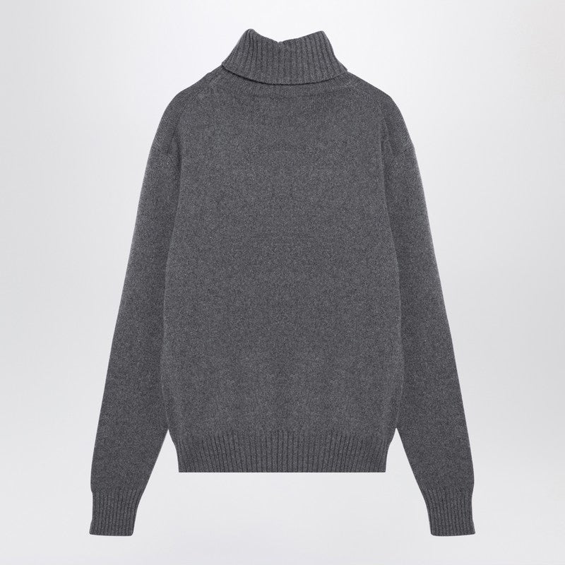 Light Grey Cashmere Turtleneck Jumper