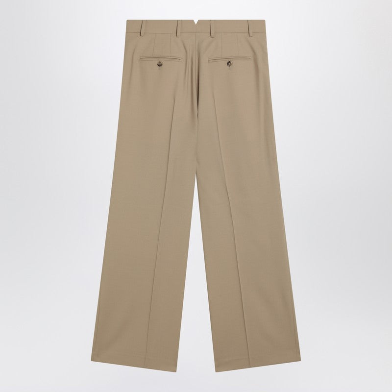 Beige wool trousers