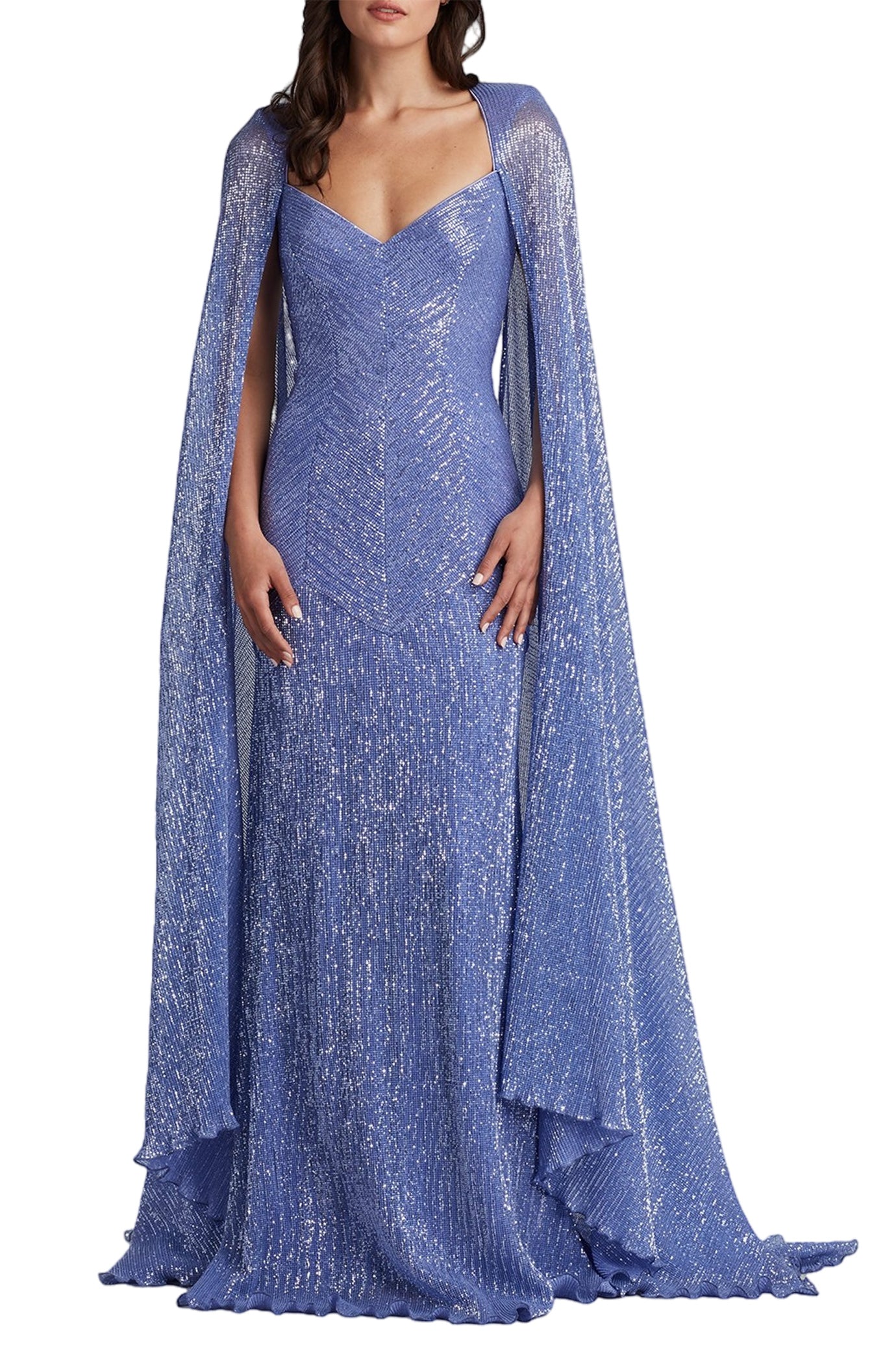 ISILAY SEQUIN CAPE SLEEVE GOWN