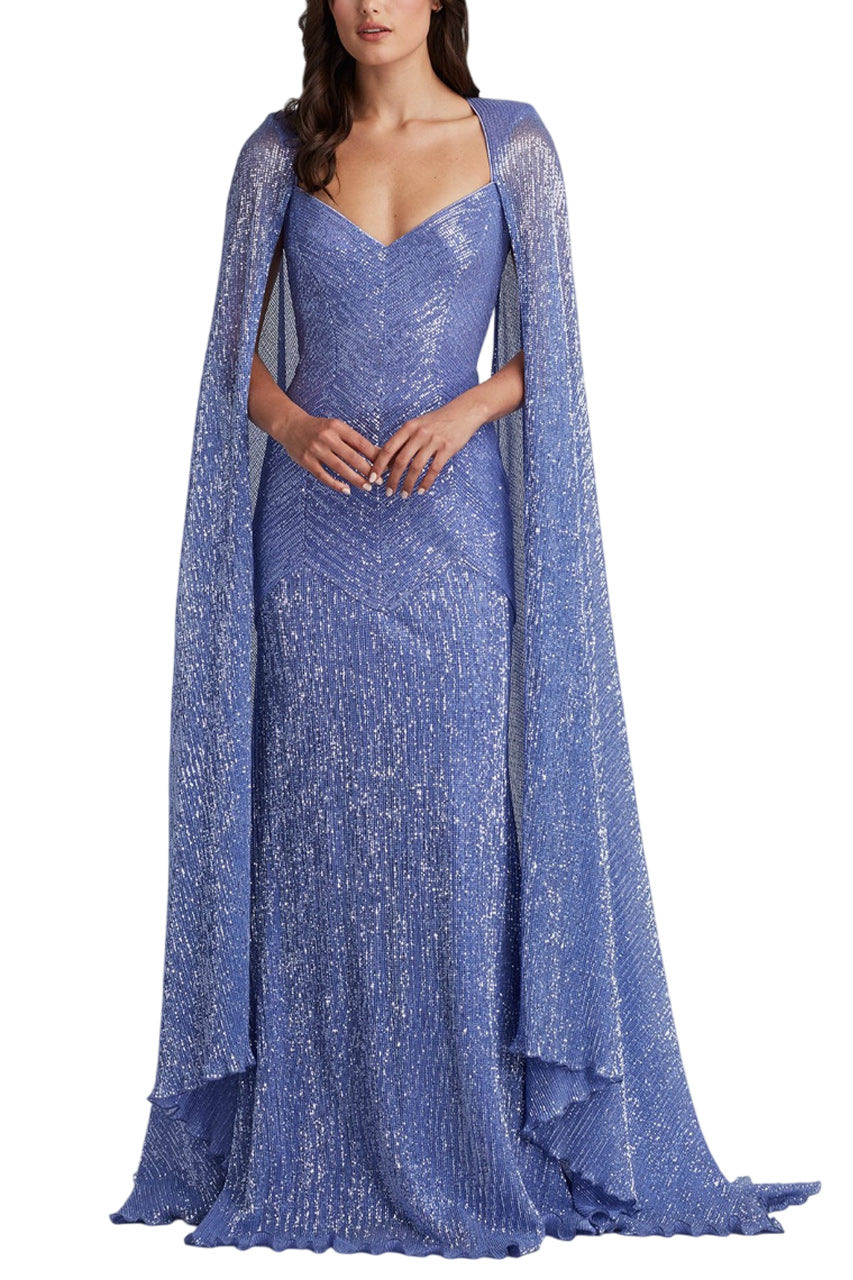 ISILAY SEQUIN CAPE SLEEVE GOWN