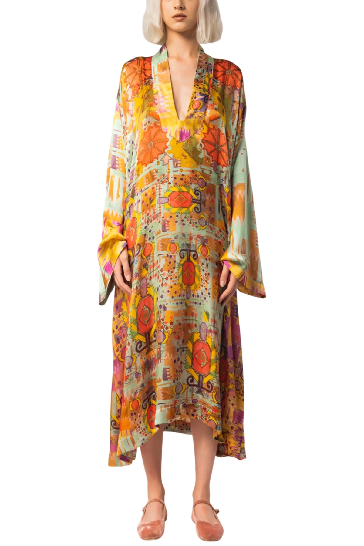 IZMIR SILK SATIN FARIDA DRESS