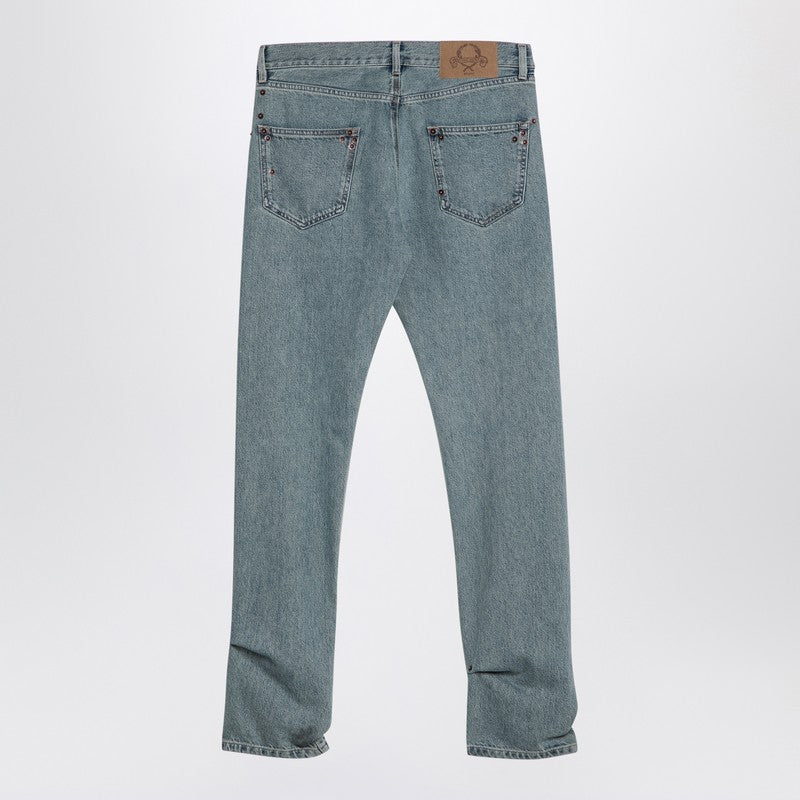 Light Blue Denim Jeans With Rivets