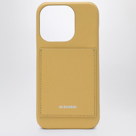 Yellow iPhone 15 Pro Max cover with logo
