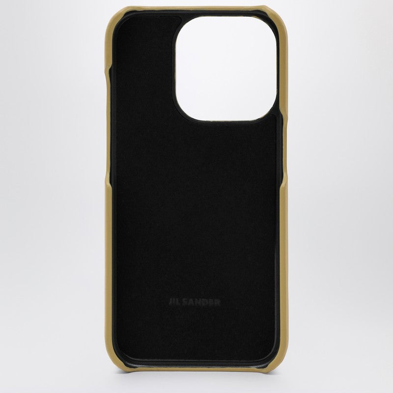 Yellow iPhone 15 Pro Max cover with logo