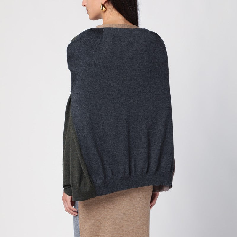 Beige/Grey Deconstructed Cardigan