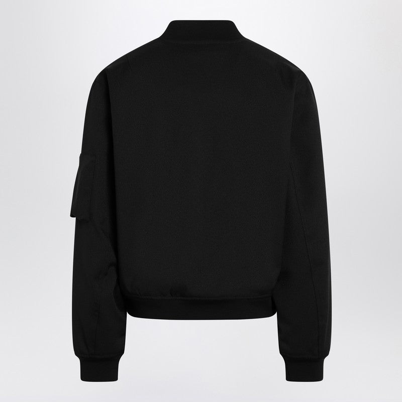 Black Zipped Bomber Jacket